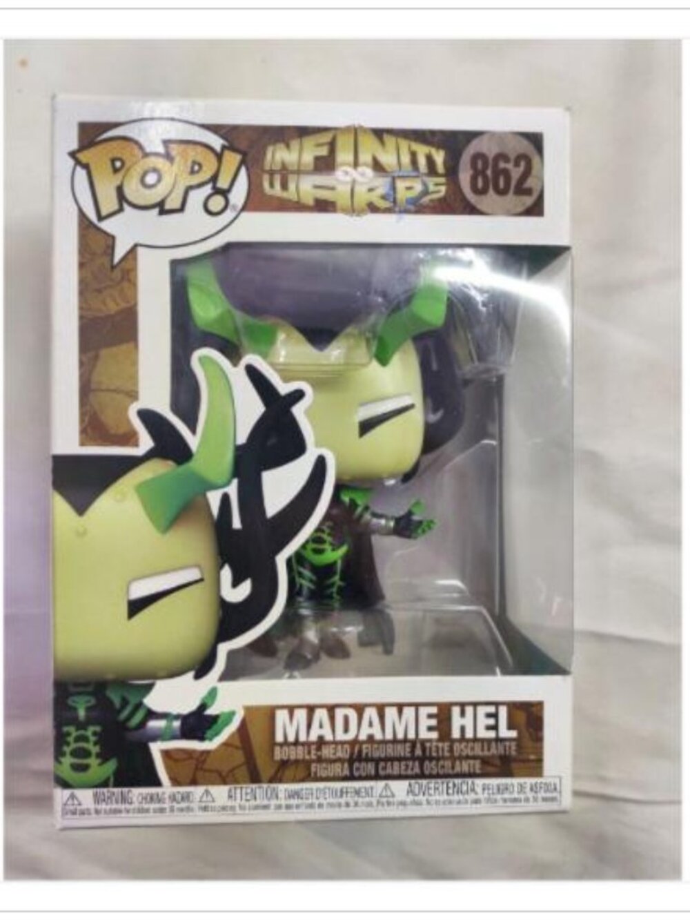 Funko Pop Marvel Infinity Warps Madame Hel 862 Bobble-Head Vinyl Figure W/ Box